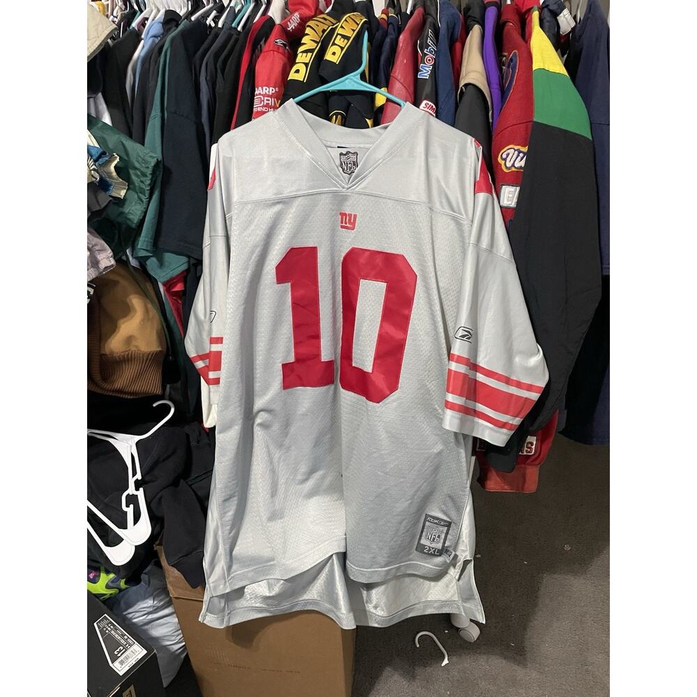 Size 2XL- Eli Manning New York Giants Jersey Reebok Mens Grey #10